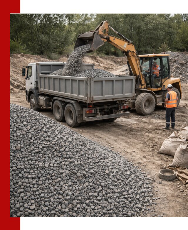 Доставка гравийного щебня в Махачкале оптом и в розницу