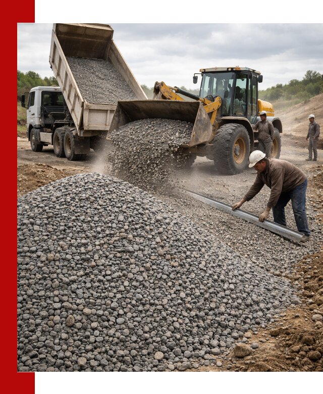 Гравийный щебень фракция 5-20 с доставкой в Махачкале