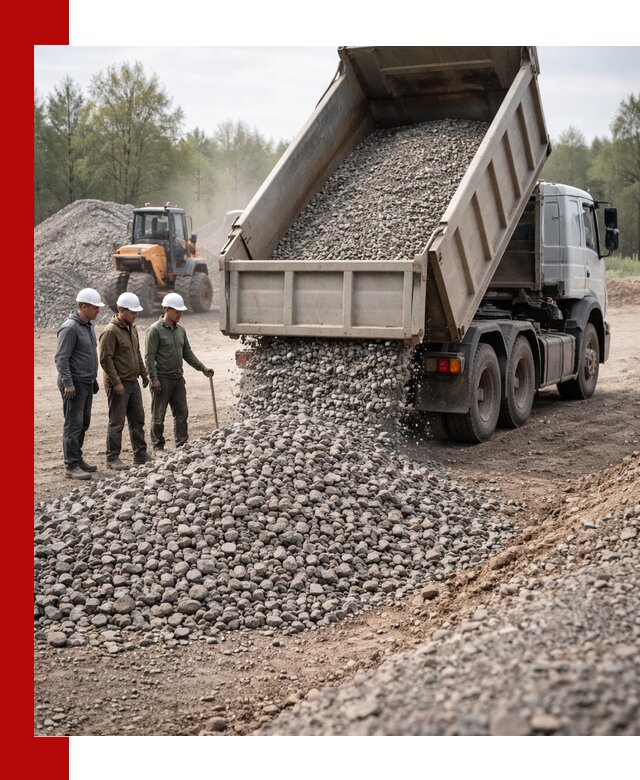 Доставка гравийного щебня фракции 70-120 в Махачкале