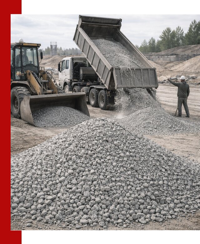 Доставка известнякового щебня фр. 5–20 в Махачкале