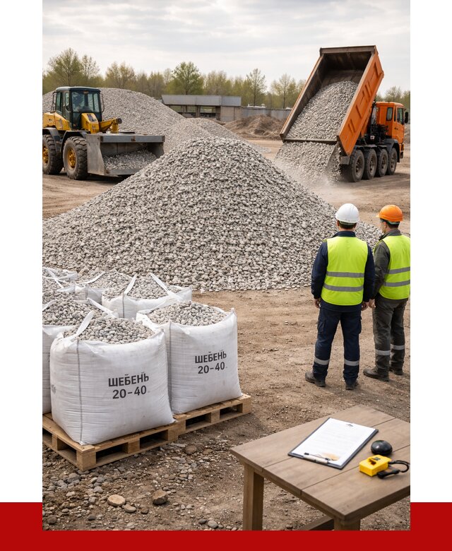 Известняковый щебень 20-40 в Махачкале от 2175 р. ПРОНЕРУДМхч