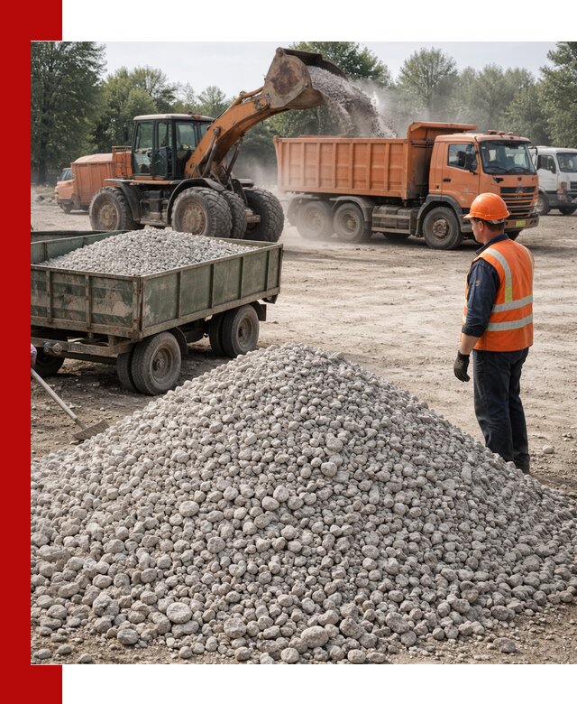 Доставка известнякового щебня фракция 20–40 в Махачкале