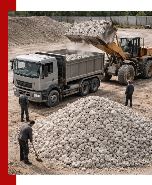 Известняковый щебень фракция 70–150 с доставкой в Махачкале