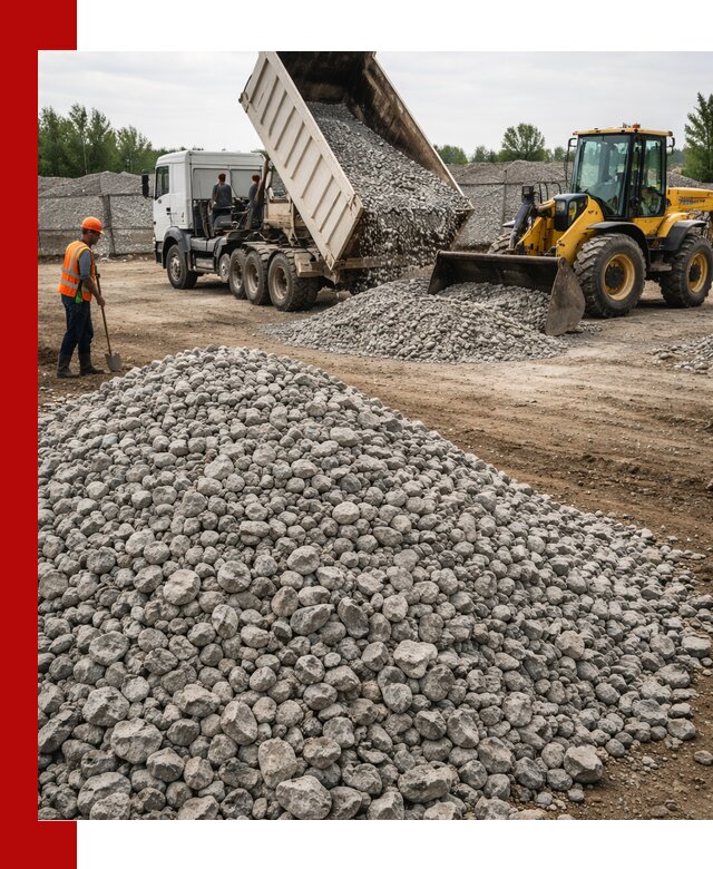 Доставка бетонного щебня фракции 40-70 в Махачкале