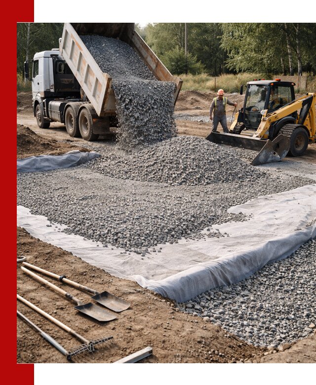 Щебень для фундамента с доставкой в Махачкале