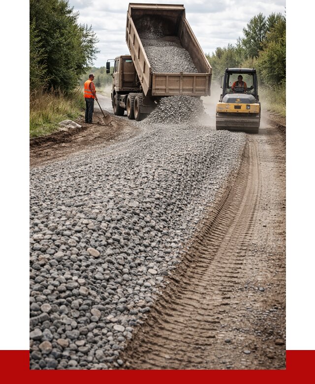 Щебень для отсыпки дороги в Махачкале от 2796 р. ПРОНЕРУДМхч
