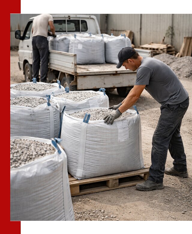 Доставка щебня в мешках по выгодным ценам в Махачкале