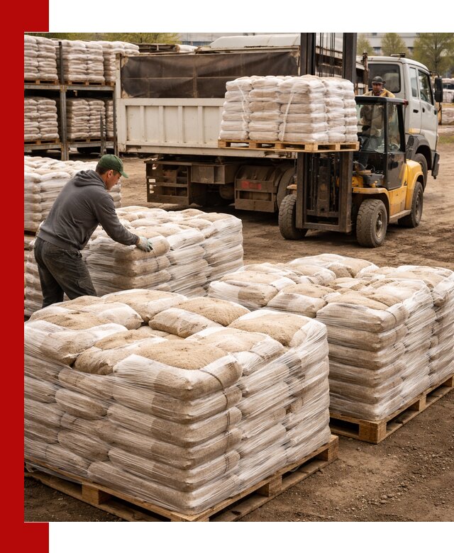 Карьерный песок в мешках с доставкой в Махачкале