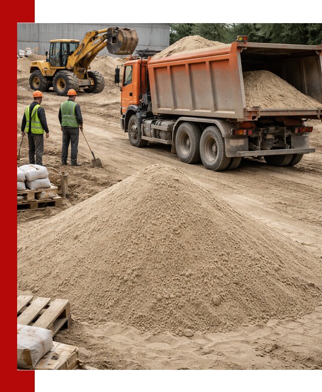 Доставка и продажа мытого речного песка в Махачкале