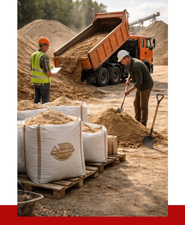 Строительный песок в Махачкале от 2278 р. с доставкой, ПРОНЕРУДМхч