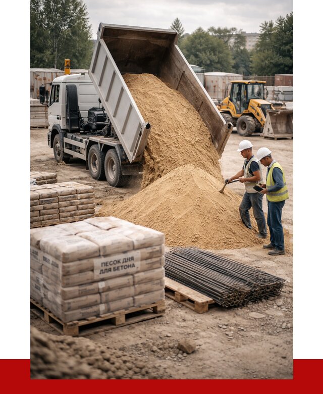 Песок для бетона в Махачкале от 2589 р. с доставкой, ПРОНЕРУДМхч