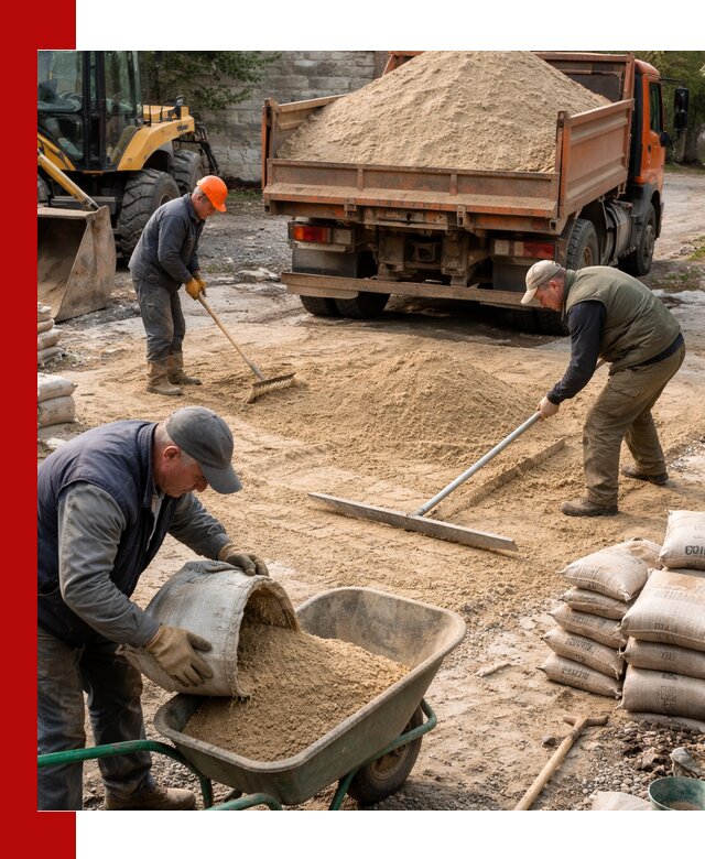 Поставка песка для стяжки в Махачкале с быстрой доставкой