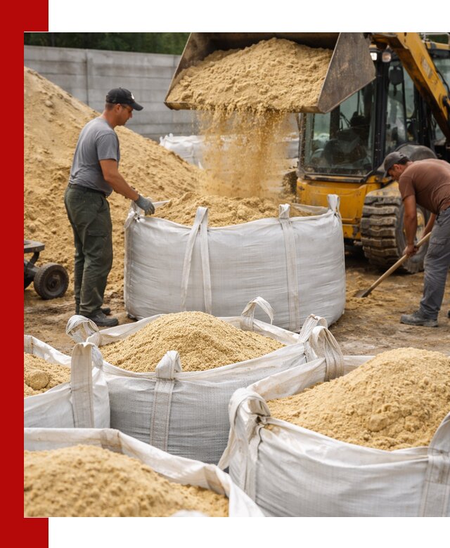 Поставка качественного песка для кладки в Махачкале
