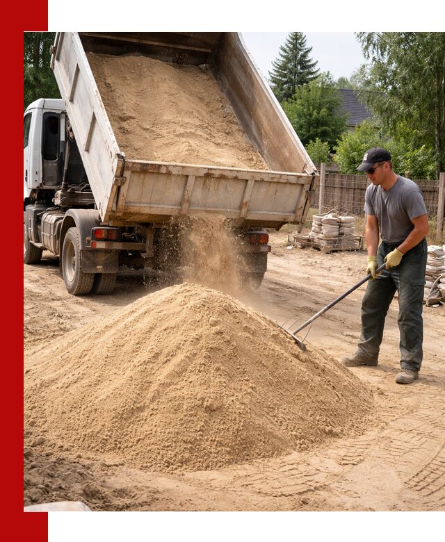 Доставка сухого песка самосвалами в Махачкале