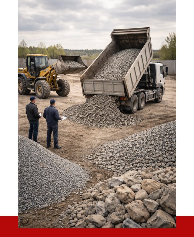 Гравий и камень с доставкой в Махачкале от 4349 р. - ПРОНЕРУДМхч