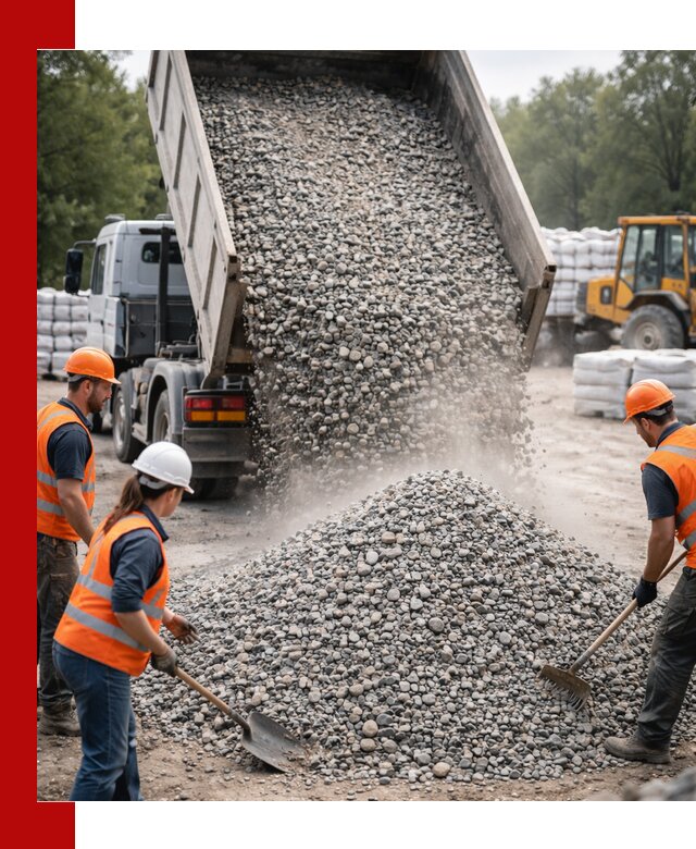 Доставка гравия и камня в Махачкале оптом и в розницу