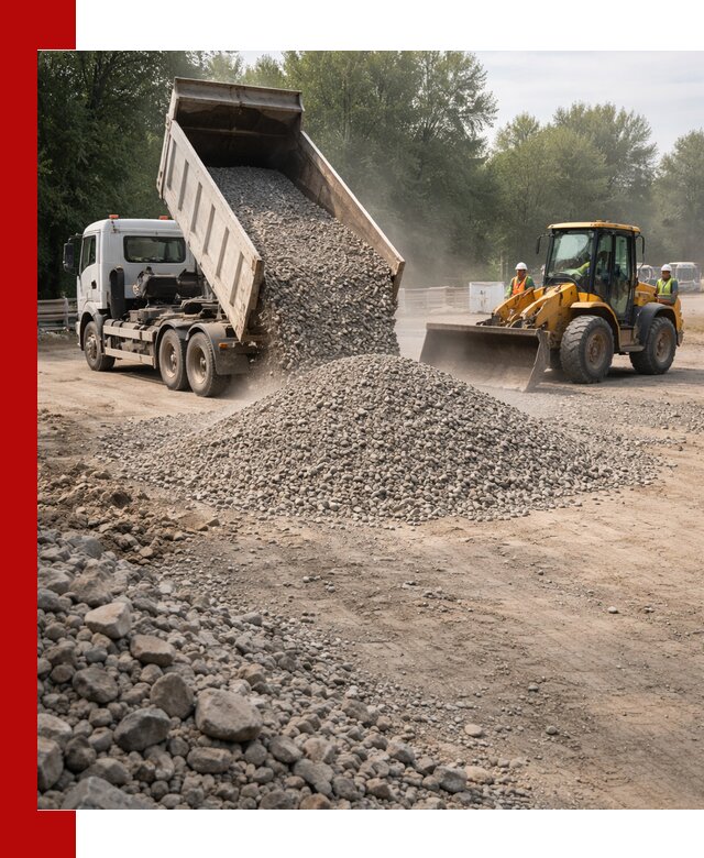 Гравий фракция 5–20 доставка в Махачкале оптом и в розницу