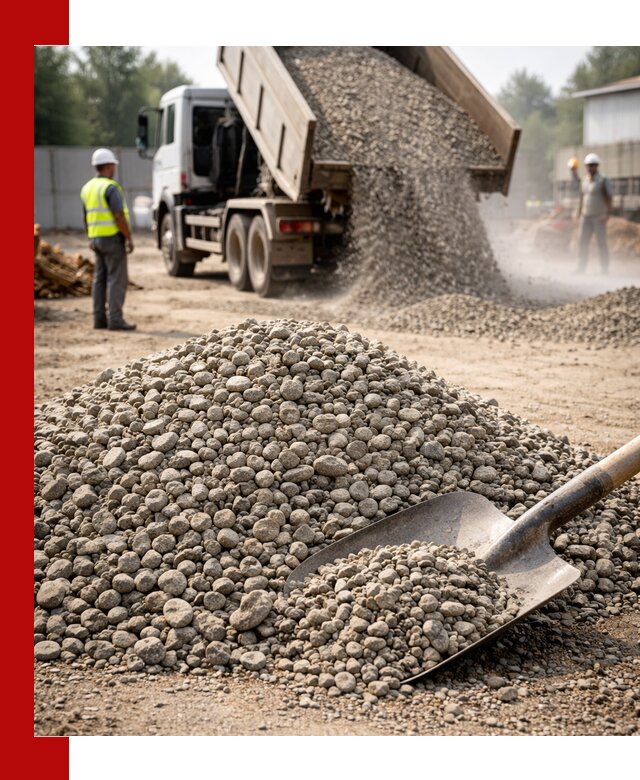 Доставка гравия фракции 20-40 в Махачкале с самосвалами