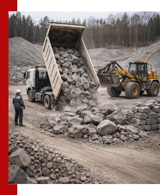 Доставка и продажа бутового гранитного камня в Махачкале