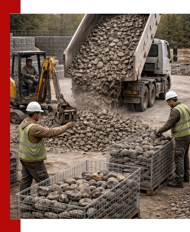 Камень для габионов фракция 100–201 в Махачкале