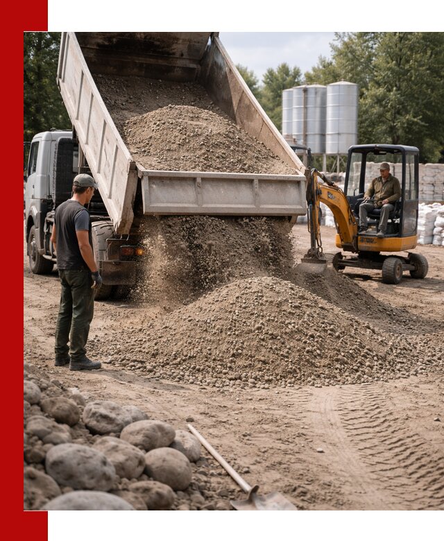 Доставка ПГС С3 в Махачкале самосвалами и миксерами