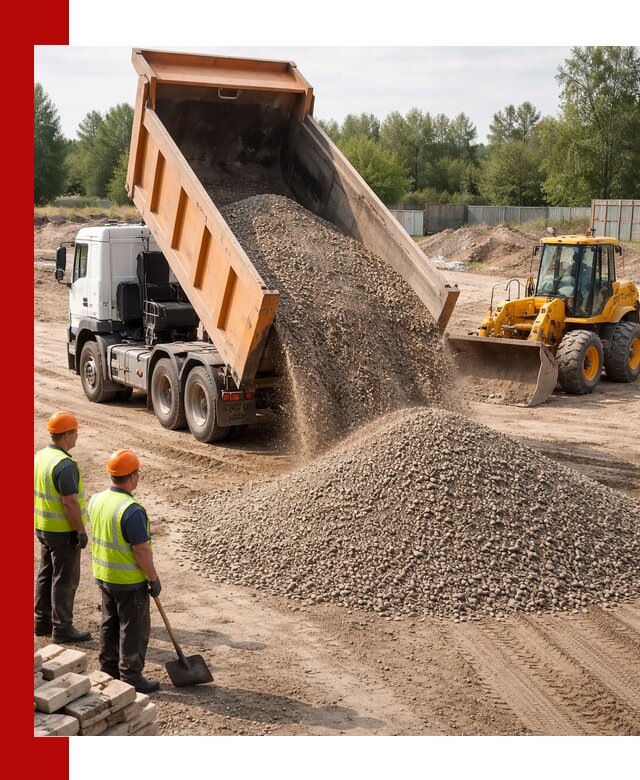 Доставка щебёночно-песчаной смеси ЩПС С7 в Махачкале