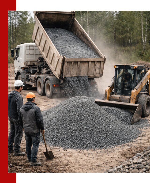 Гранитный отсев 0-5 с доставкой и разгрузкой в Махачкале