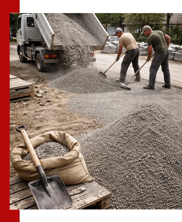 Отсев для тротуарной плитки в Махачкале — доставка и укладка