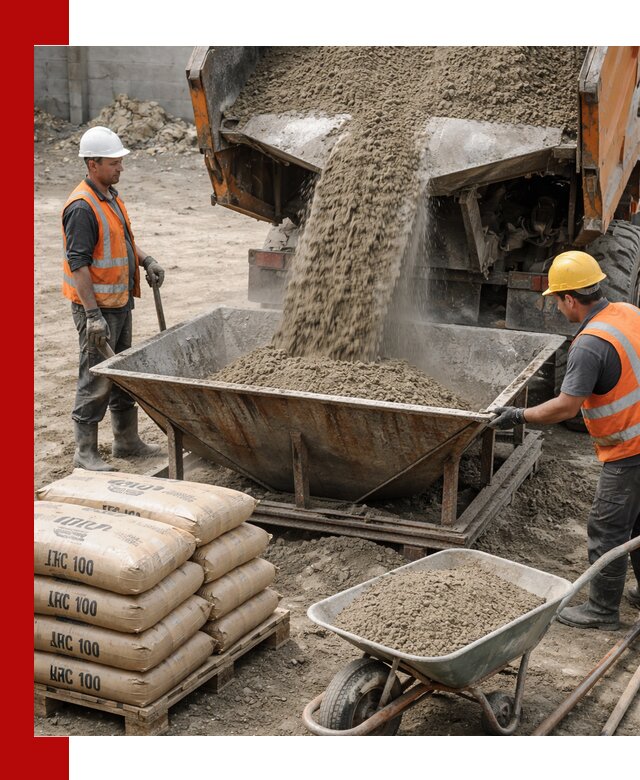 Доставка цементно-песчаной смеси М100 в Махачкале