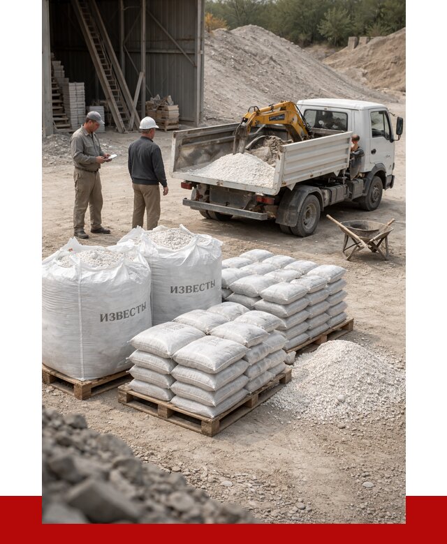 Известь строительная в Махачкале с доставкой от 4349 р. | ПРОНЕРУДМхч