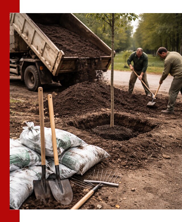 Грунт для посадки деревьев в Махачкале — доставка и подготовка почвы
