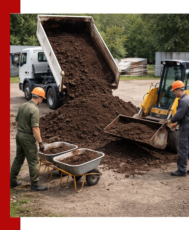 Доставка торфо-земляной смеси в Махачкале для огорода и ландшафта