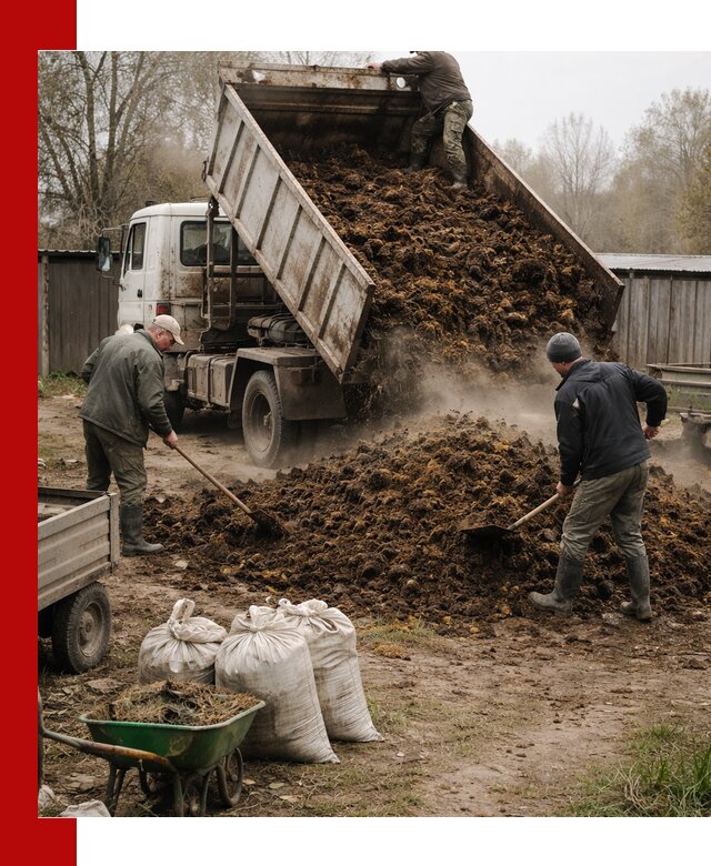Доставка коровьего навоза самосвалом в Махачкале