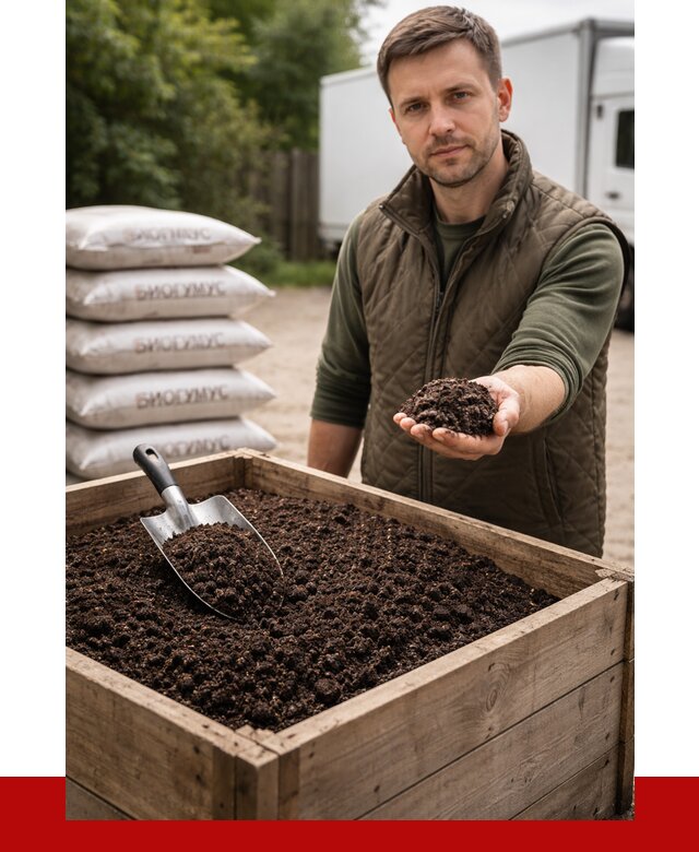 Купить биогумус в Махачкале с доставкой от 8802 р. за куб | ПРОНЕРУДМхч