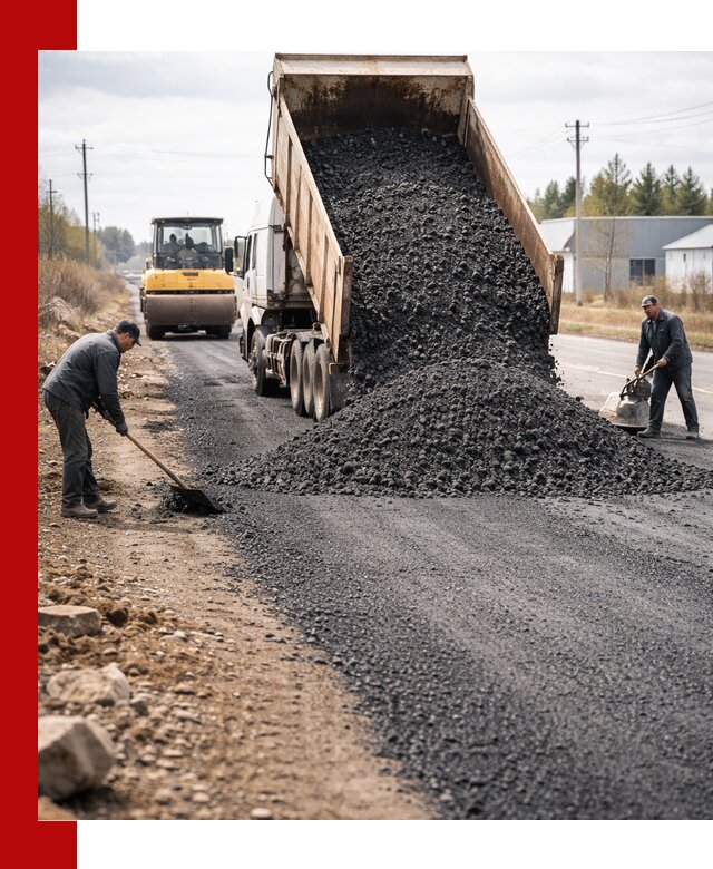 Асфальтовая крошка для дорог в Махачкале — поставка и доставка