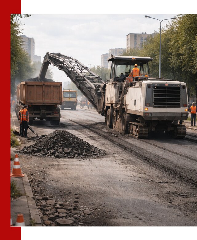 Фрезерованный асфальт в Махачкале — удаление и вывоз старого покрытия
