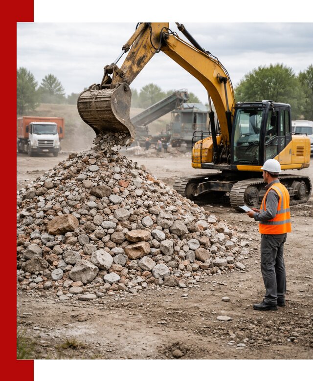 Доставка и вывоз строительного боя в Махачкале
