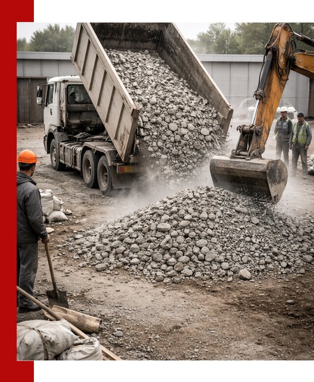 Доставка дробленого бетона в Махачкале оптом и в розницу