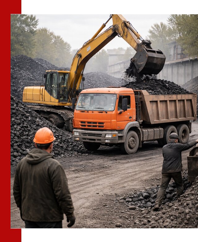 Доставка угля автотранспортом в Махачкале быстро и выгодно
