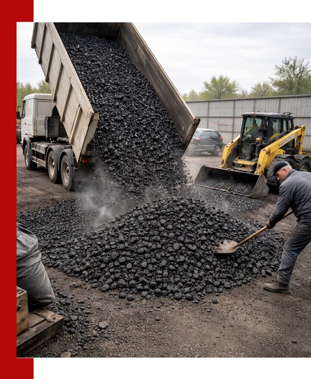 Доставка угля орех в Махачкале оптом и в розницу