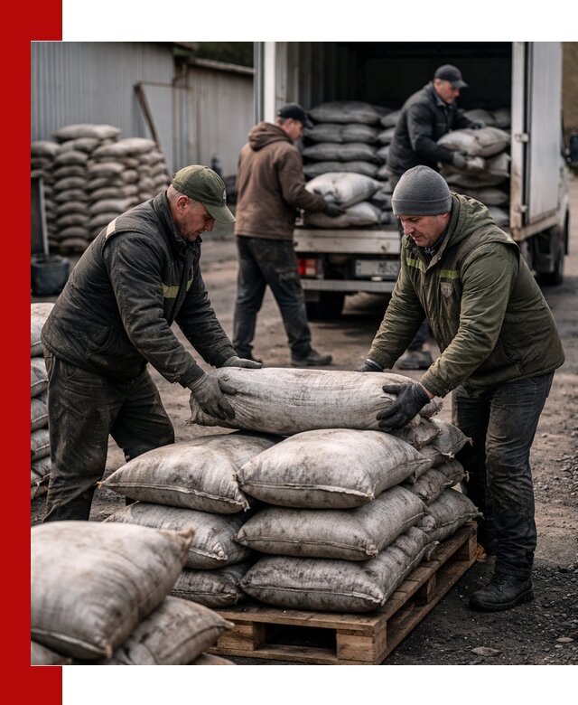 Доставка угля в мешках по выгодным ценам в Махачкале