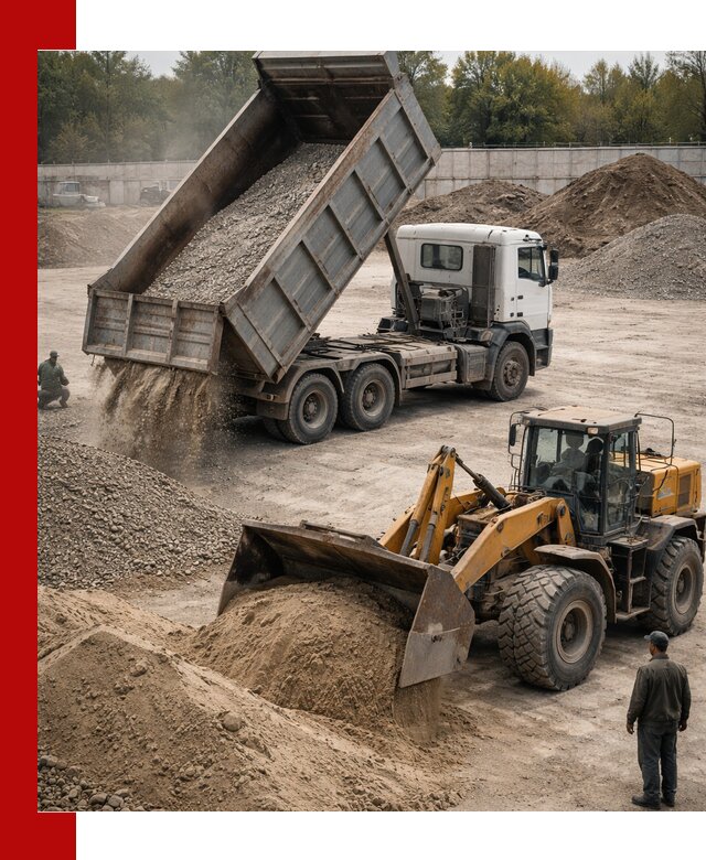 Перевозка сыпучих грузов самосвалами и бортовыми в Махачкале