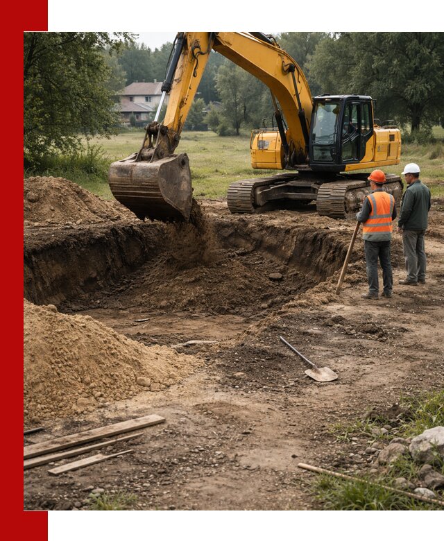 Рытье котлована под фундамент в Махачкале (быстро и недорого)