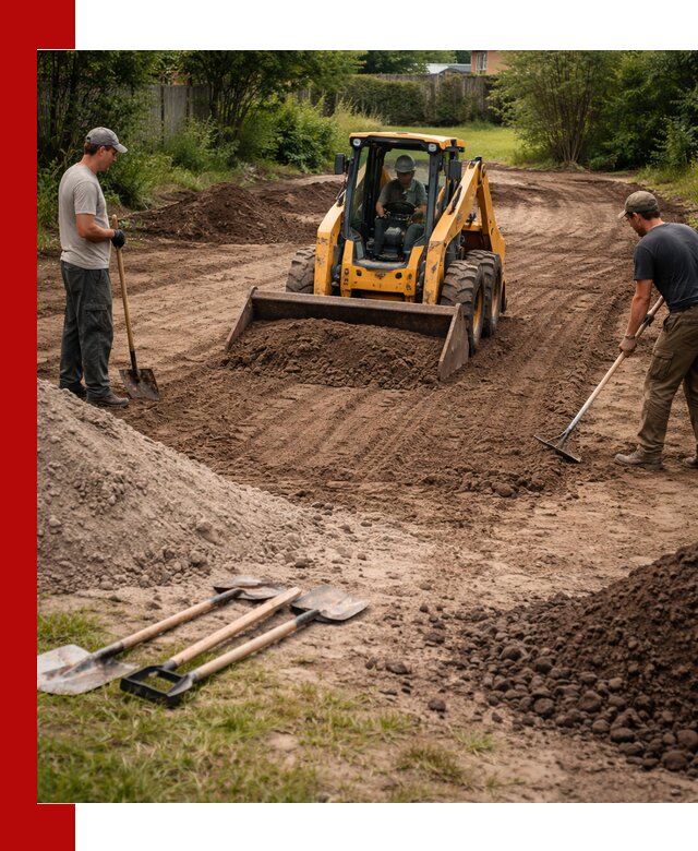 Планировка участка грунтом с вывозом и доставкой в Махачкале