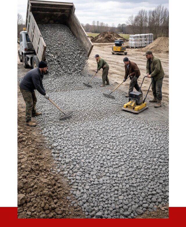 Устройство щебеночной подушки в Махачкале от 4660 р. ПРОНЕРУДМхч
