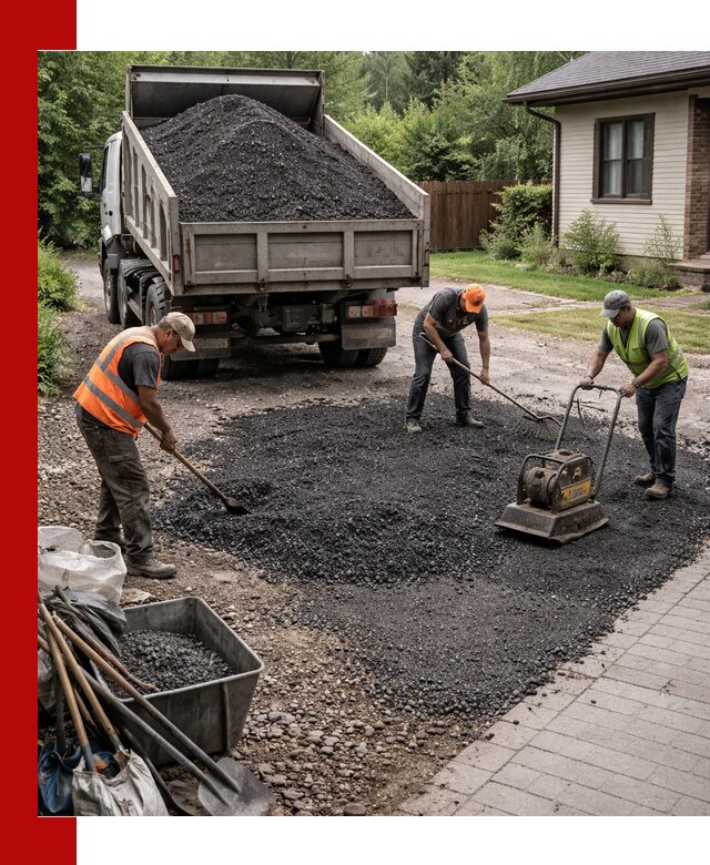 Асфальтовая крошка для двора с доставкой в Махачкале